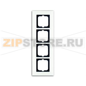 Рамка четырехместная, белое стекло ABB 17203.69 