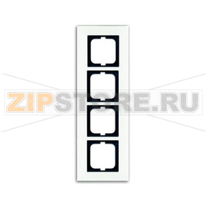 Рамка четырехместная, белое стекло ABB 17203.69 