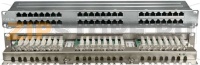 Hyperline PPHD-19-48-8P8C-C5E-SH-110D Патч-панель высокой плотности 19", 1U, 48 портов RJ-45, полный экран, категория 5E, Dual IDC