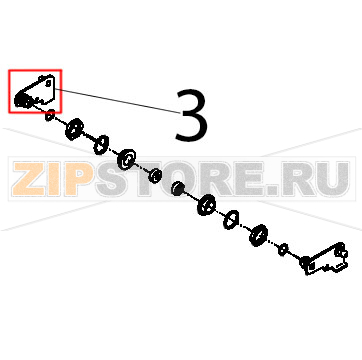 Leva porta sinistra finita per molla gas Teikos TS983 Leva porta sinistra finita per molla gas Teikos TS983Запчасть на деталировке под номером: 3