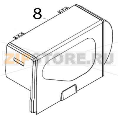 Top right side cover TSC TTP-346MT Top right side cover TSC TTP-346MTЗапчасть на деталировке под номером: 8