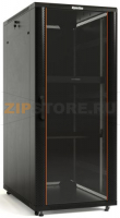 Hyperline TTB-4268-AS-RAL9004 Шкаф напольный 19-дюймовый, 42U, 2055x600х800 мм (ВхШхГ), передняя стеклянная дверь со стальными перфорированными боковинами, задняя дверь сплошная, ручка с замком, крыша нового типа, цвет черный (RAL 9004) (разобранный)