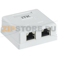 Настенная инф. розетка RJ45 кат. 5E FTP 2-порт