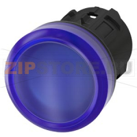 ЭЛЕМЕНТ СВЕТОВОГО ИНДИКАТОРА С СИНИМ РАССЕИВАТЕЛЕМ, 22MM, КРУГЛ., ПЛАСТИК, РАССЕИВАТЕЛЬ МАТОВЫЙ, С ГРАВИРОВКОЙ ЛАЗЕРОМ, НИЖНИЙ РЕГИСТР Siemens 3SU1001-6AA50-0AA0-Z&nbsp;Y12