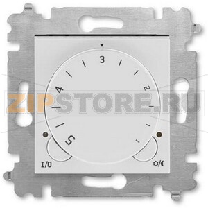 Терморегулятор с поворотной ручкой, серый/белый ABB 2CHH920003A6016 