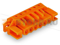 MCS MIDI Classic Розетка под пайку THT; 0.6 x 1.0 mm solder pin; угловые; Проходной фланец; Шаг контактов 5,08 мм; 2-пол.; оранжевые Wago 232-262/047-000