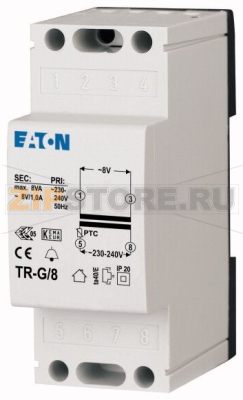 Трансформатор звонковый 230/8 В Eaton TR-G/8 