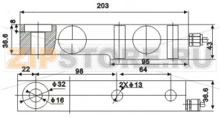 Тензодатчик с узлом встройки Keli SBI 500kg 