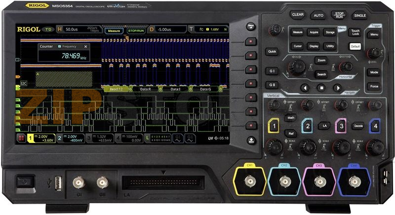 Осциллограф цифровой 100 МГц, 2 Гвыб/с, 100 MP, 8 Бит Rigol MSO5104 