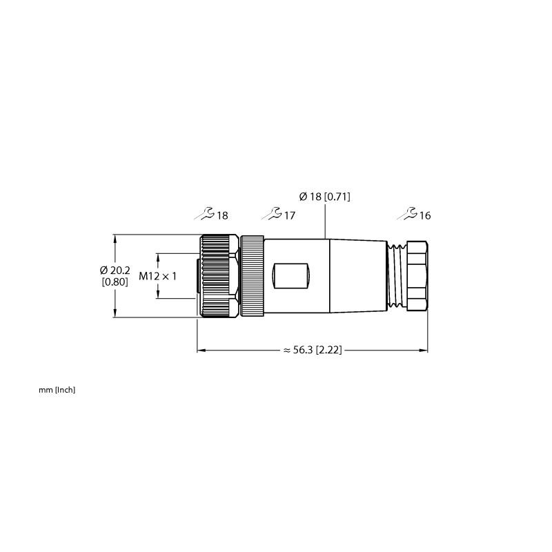 Разъем разборный Turck FW-ERKPM0414-PS-S-0608 