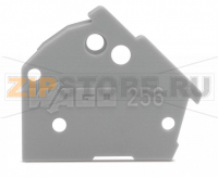End plate; snap-fit type; 1 mm thick; gray Wago 256-100