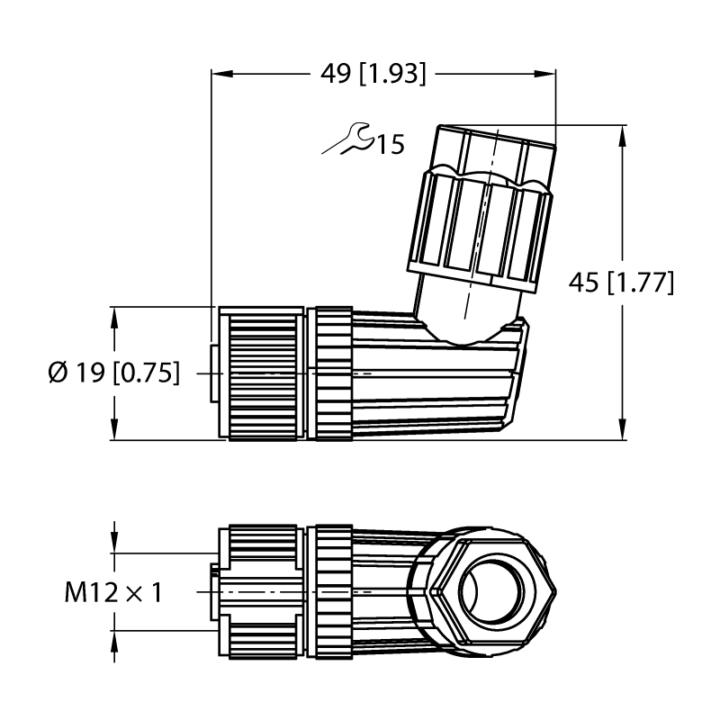 Разъем разборный Turck FW-EWKPM0426-SA-P-0408 