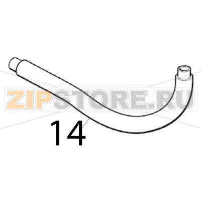 Tubo scarico acqua Scotsman B 21 Tubo scarico acqua Scotsman B 21Запчасть на деталировке под номером: 14