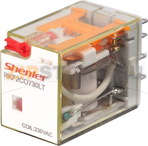 Реле миниатюрное (2CO), 12A, AC 230V Shenler RKF2CO730LT 