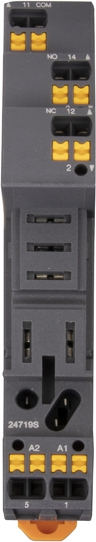 Розетка для 1 контактных реле RFT с пружинным зажимом Push-in, 16A Shenler SRU05-ST 