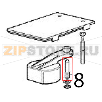 Raccordo ingresso acqua Scotsman BF 80 Raccordo ingresso acqua Scotsman BF 80Запчасть на деталировке под номером: 8