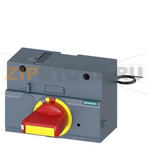front mounted rotary operator emergency-off with door interlock IEC IP30/40 24V DC lighting kit accessory for: 3VA1 250 Siemens 3VA9257-0EK27 