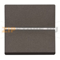 Механизм одноклавишной кнопки, двухмодульный, антрацитовый ABB 2CLA220460N1801