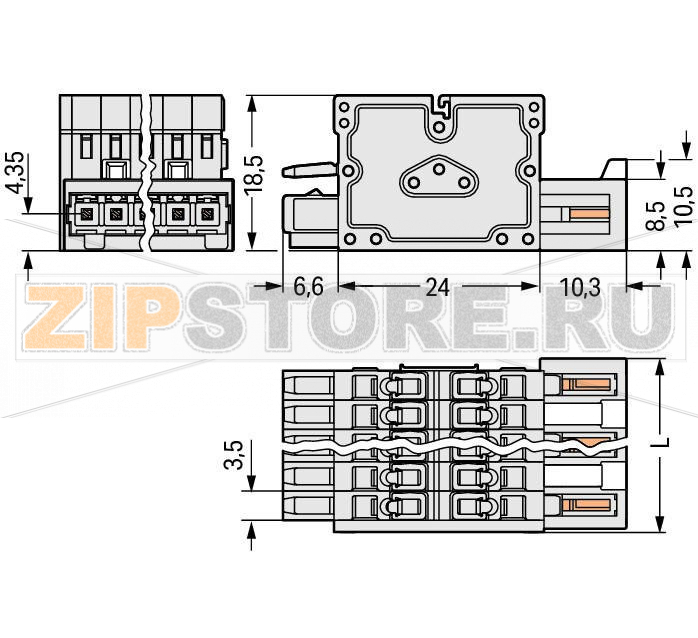 MCS MINI 2-conductor combi strip; 100% защита от неправильного подсоединения; 1,5; Шаг контактов 3,5 мм; 2-пол.; 1,50 mm?; светло-серые Wago 734-362 