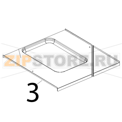 Vasca umidita inox Unox XL 193 Vasca umidita inox Unox XL 193Запчасть на деталировке под номером: 3