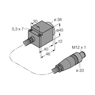 Датчик индуктивный Turck NI25-CQ40/S1102 5M 