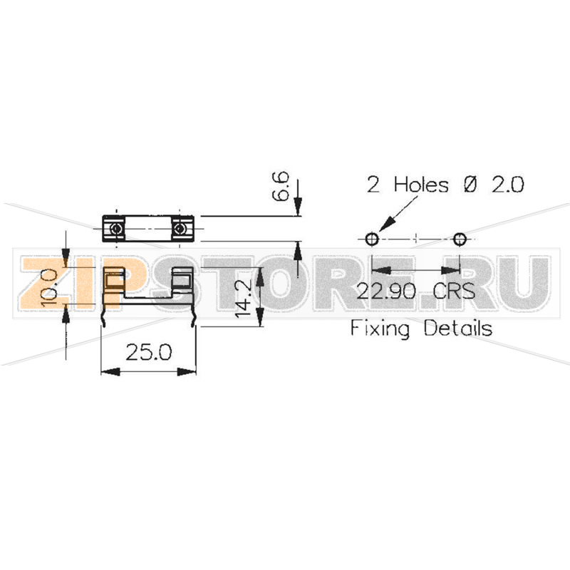 Цоколь предохранителя 5x20 мм Bulgin FX0321 