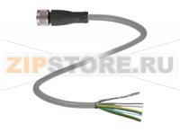 Кабель датчика-исполнительного устройства Cable socket, shielded V19-G-2M-PUR-ABG Pepperl+Fuchs