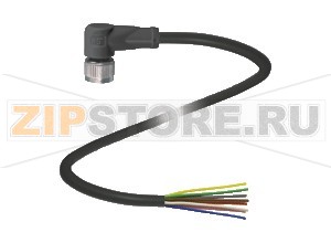 Кабель датчика-исполнительного устройства Female connector V19-W-BK5M-PUR-U/ABG Pepperl+Fuchs Описание оборудованияFemale cordset, M12, 8-pin, shielded, PUR cable