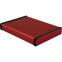 Корпус 220x165x30.5 мм, материал: алюминий, красный, 1 шт Hammond 1455R2201RD