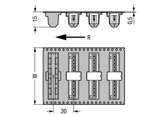 MCS MINI Вилка под пайку THR; 1.0 x 1.0 mm solder pin; прямые; 100% защита от неправильного подсоединения; упаковка в ленте на бобине; Шаг контактов 3,81 мм; 8-пол.; черные Wago 734-238/105-604/997-407 Вилки для пайки оплавлением припоя для поверхностного монтажаДоступны в ленте на бобине для автоматической сборкиОптимальная теплопроницаемость благодаря дизайну корпуса контакта обеспечивает более низкие температуры пайки100% защита от неправильного подсоединенияВозможны варианты кодировки...