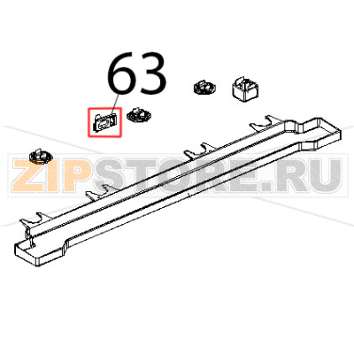 Piastrina passacavo controllo Unox XVC 104 Piastrina passacavo controllo Unox XVC 104Запчасть на деталировке под номером: 63