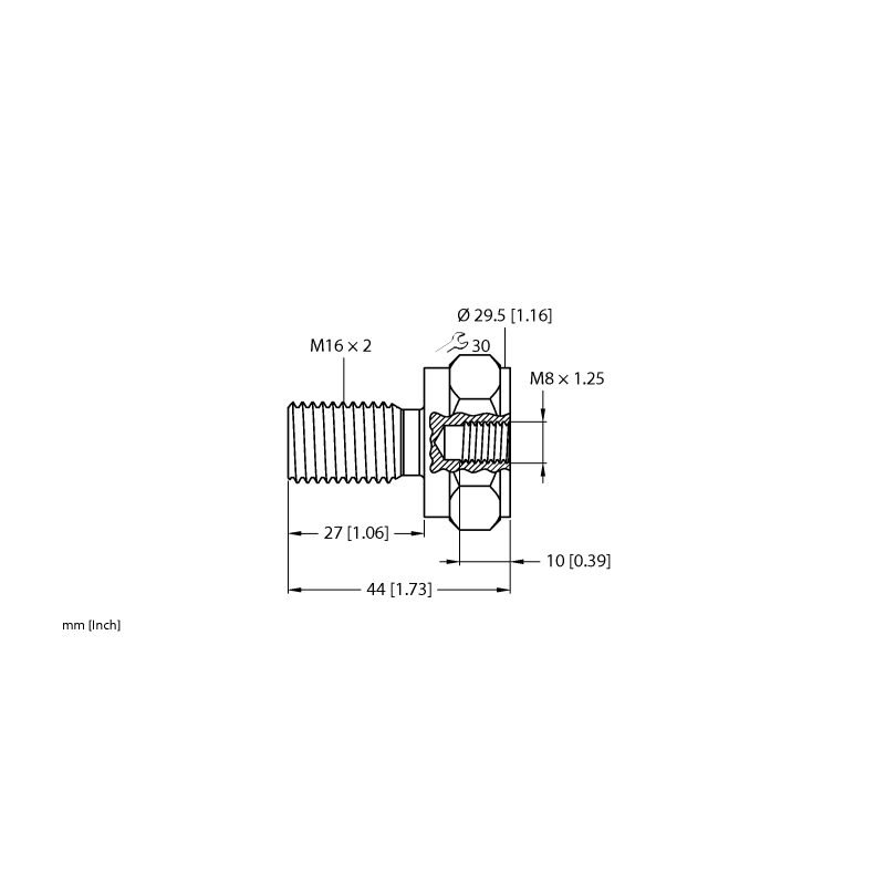 Переходник монтажный Turck MA-M8-M16 