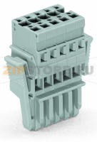 1-проводниковая розетка; Фиксирующий рычаг; 4 mm; 5-пол.; 4,00 mm; серые Wago 769-105/021-000