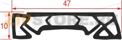 ПРОКЛАДКА ДЛЯ ФИКСАТОРА ДВЕРЦЫ ДУХОВКИ 740 ММ 