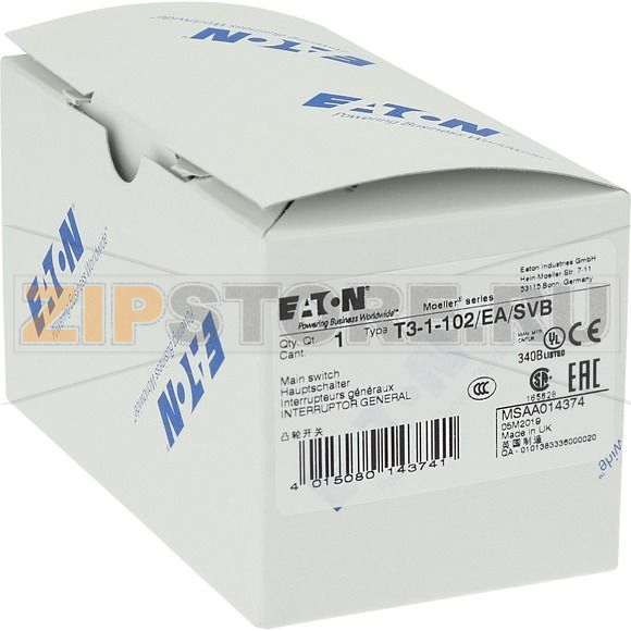 Выключатели главные, T3, 32 A, монтаж, 1 модуль, 2-полюсн Eaton T3-1-102/EA/SVB 