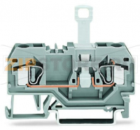 2-проводные клеммы с размыкателем; для DIN-рейки 35 x 15 и 35 x 7,5; 4 mm; CAGE CLAMP®; 4,00 mm; серые Wago 281-912