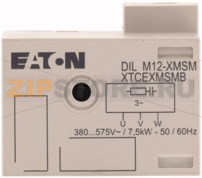 Преобразователь частоты, 230 В, AC, 1-phase, 2.3 A, 0.37 kΩ, IP20/NEMA 0, FS1 Eaton DILM12-XMSM 