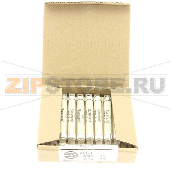 Предохранитель, 20 A, AC 690 В, DC 500 В, 200 кА, BS88, 9x75 мм, aR, BS Eaton 20AMP 690V AC BS88 