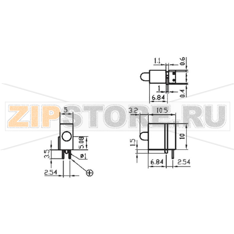 Модуль светодиодный, 1 зеленый диод, 6x10x10 мм Signal-Construct DVCD12 