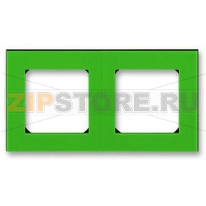 Рамка двухместная, зелёный/дымчатый чёрный ABB 2CHH015020A6067 