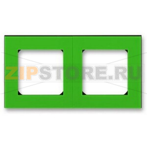 Рамка двухместная, зелёный/дымчатый чёрный ABB 2CHH015020A6067 