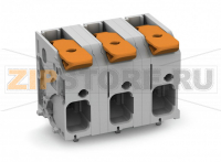 Клемма на печатную плату; рычаг; 3; Шаг контактов 12,5 мм; 11-пол.; Push-in CAGE CLAMP®; 6,00 mm; серые Wago 2606-1361