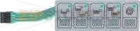 PUSH-BUTTON PANEL MEMBRANE 5 BUTTONS