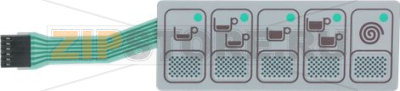 PUSH-BUTTON PANEL MEMBRANE 5 BUTTONS 