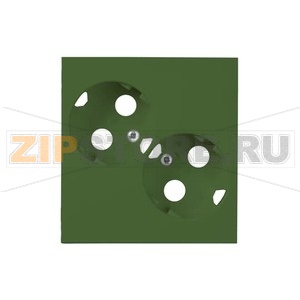 Накладка двойной розетки, зелёная ABB 2TKA00001027 