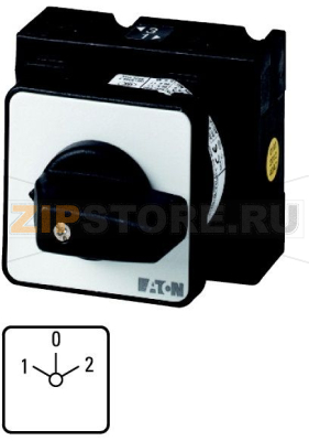 Переключатель, контакты: 6, 32 A, панель: 1-0-2, 45°, с фиксацией Eaton T3-3-15098/E 