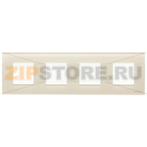 Рамка четырехместная, белое стекло ABB 2CLA227400N3001 