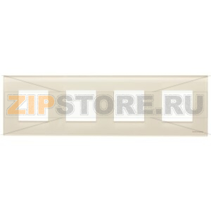 Рамка четырехместная, белое стекло ABB 2CLA227400N3001 
