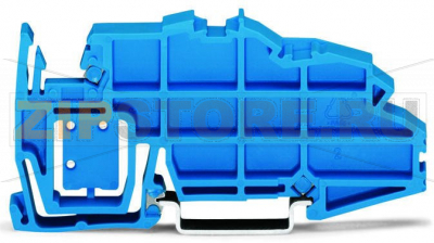 Busbar carrier; with end stop function and detachable separator plate; for DIN 35 rail; 7.5 mm thick; blue Wago 2009-305 