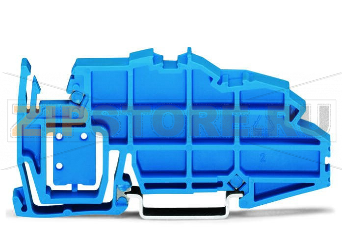Busbar carrier; with end stop function and detachable separator plate; for DIN 35 rail; 7.5 mm thick; blue Wago 2009-305 